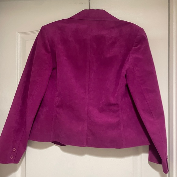 ♥️Vintage Adolph Schuman for Lilli Ann UltraSuede Womens Blazer Jacket suede - Picture 2 of 11